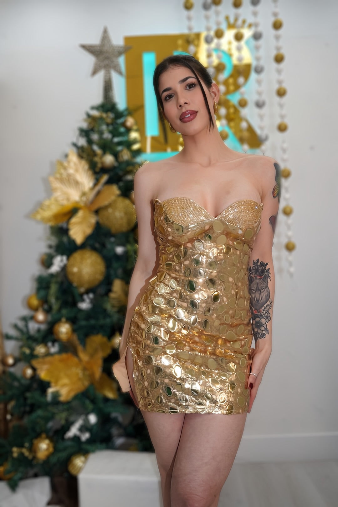 Golden Balls Mini Drees Gold