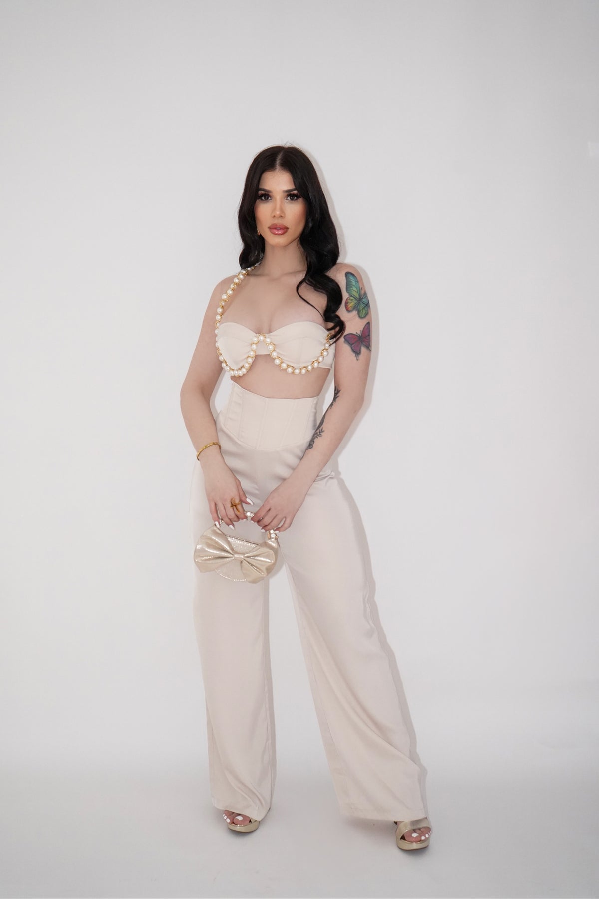 Champagne Elegance Pants Set