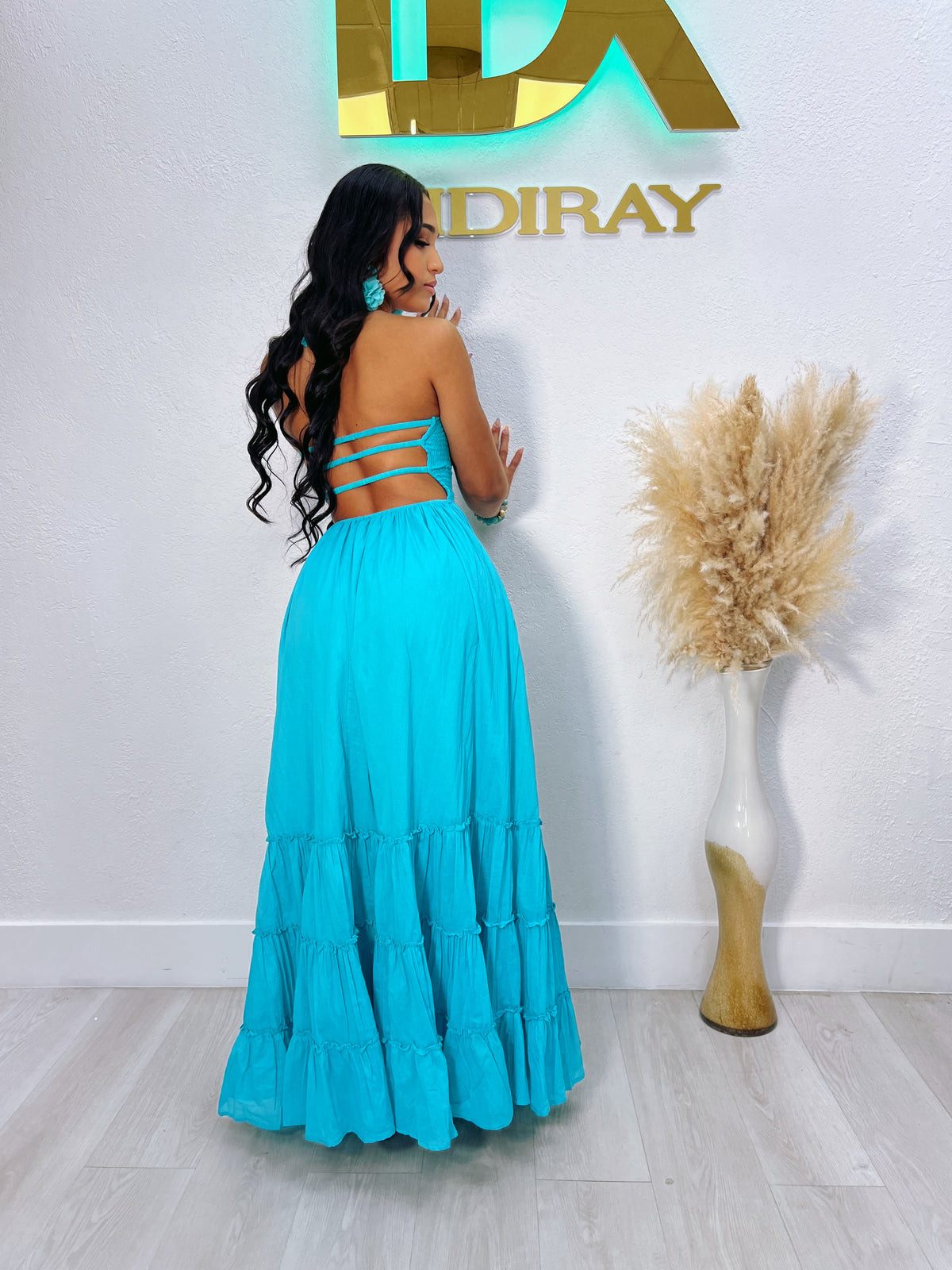 Sky Blue Flowy Maxi Dress