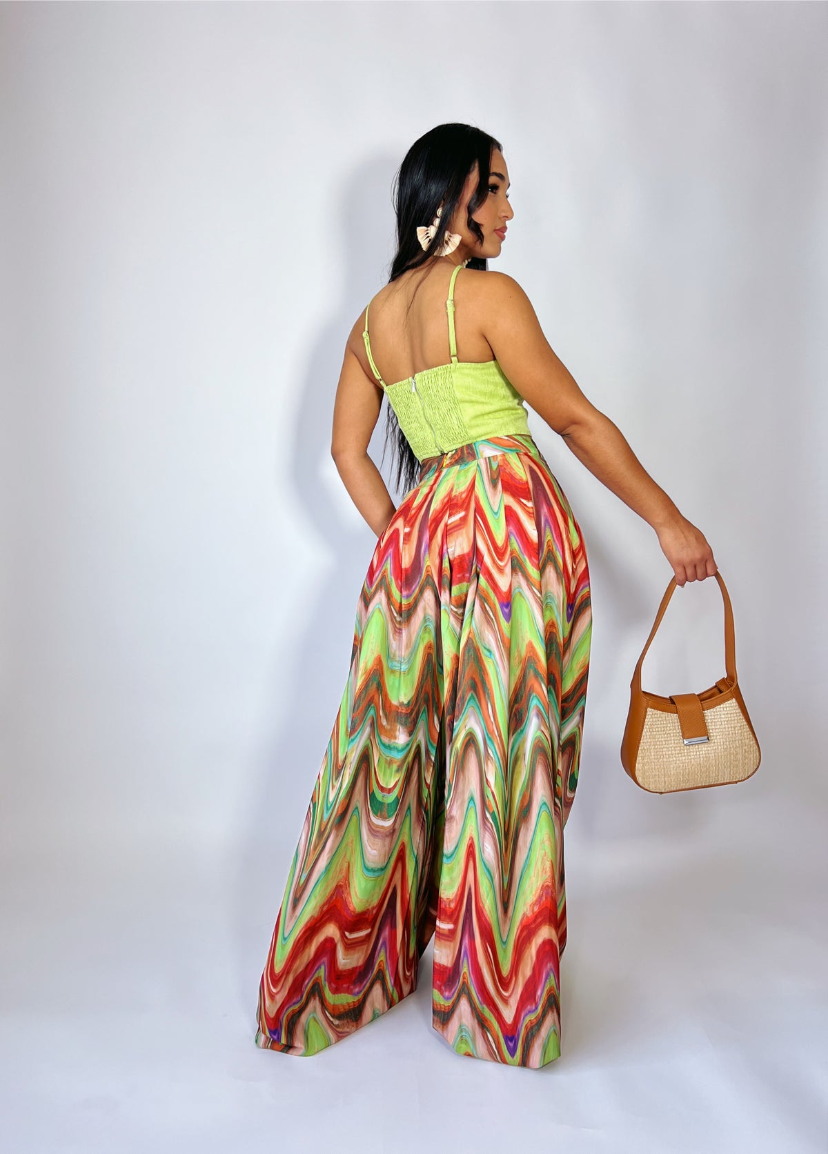 Tropical Paradise Pant Set whit Bamboo-Detail